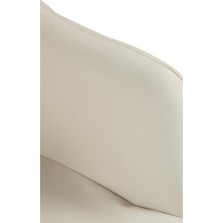 Tabouret de bar Natoma simili cuir blanc crème
