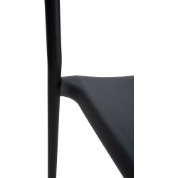 Tabouret de bar Genoa noir gris