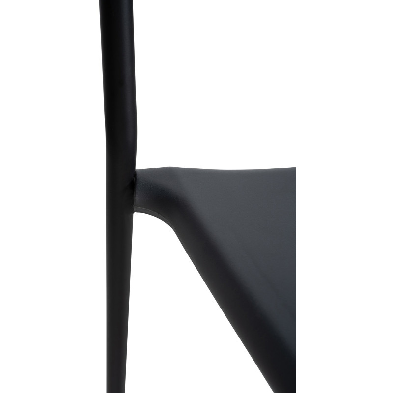 Tabouret de bar Genoa noir gris