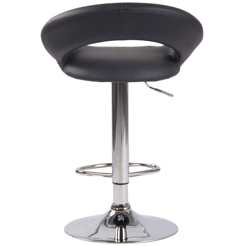 Tabouret de bar Olinda similicuir gris chrome