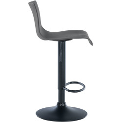 Tabouret de bar en plastique Branford gris