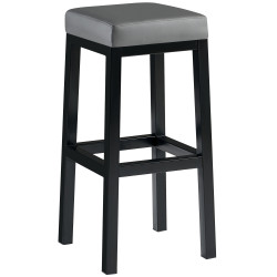 Tabouret de bar Taylor B85 simili cuir gris