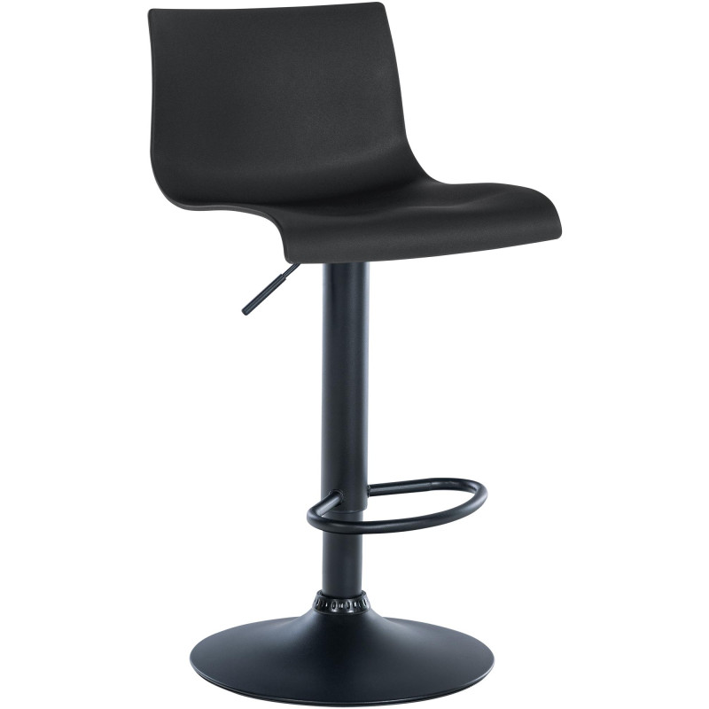 Tabouret de bar en plastique Branford noir