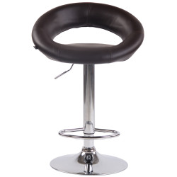 Sgabello Cucina Olinda In Similpelle marrone,cromo