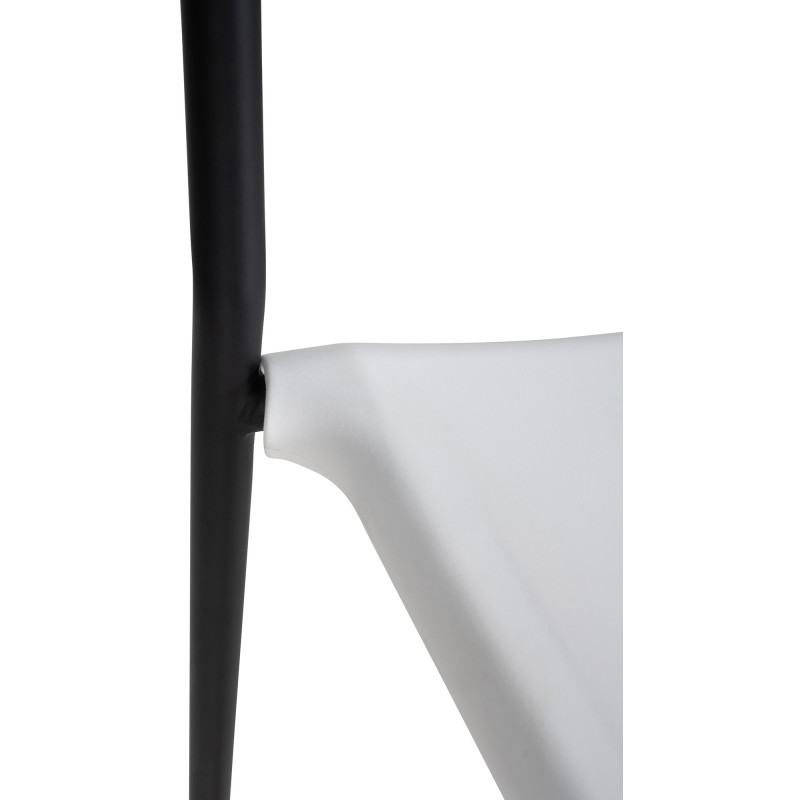Tabouret de bar Genoa noir et blanc