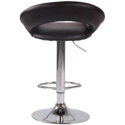 Tabouret de bar Olinda, similicuir, chromé brun