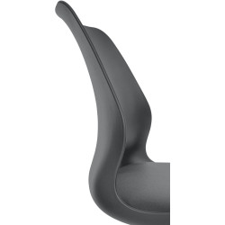 Tabouret de bar en plastique Gilbert gris