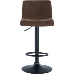 Tabouret de bar en tissu Branford brun