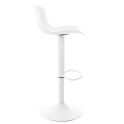 Lot de 2 tabourets de bar Almada en blanc