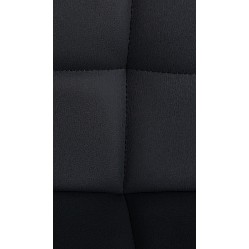 Lot de 2 tabourets de bar Feni simili cuir noir