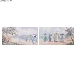 Cadre Home ESPRIT Plage méditerranéen 120 x 3 x 60 cm (2 Unités)