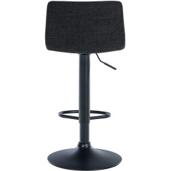 Tabouret de bar en tissu Branford noir