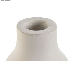 Vase Home ESPRIT Blanc Bois de manguier Moderne Visage 15 x 15 x 30 cm