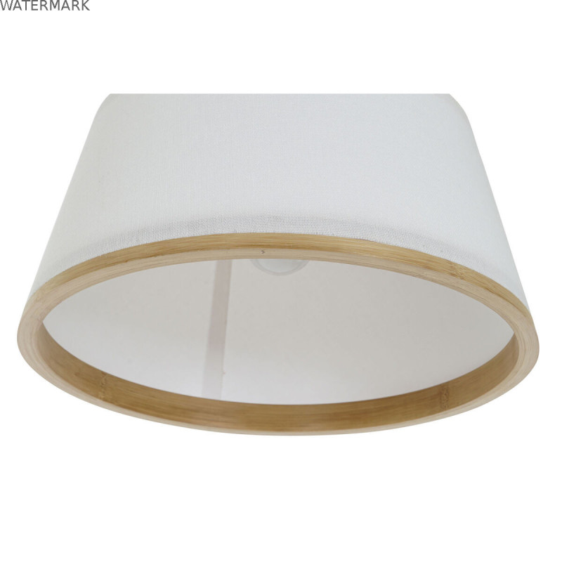 Suspension DKD Home Decor Blanc Marron Naturel Bambou 50 W 30 x 30 x 20 cm