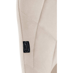 Lot de 2 tabourets de bar Lazio, velours blanc et crème