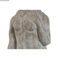Figurine Décorative Home ESPRIT Gris Femme Romantique Finition vieillie 17 x 17 x 61 cm