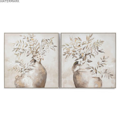Cadre Home ESPRIT Vase Traditionnel 82 x 4,5 x 82 cm (2 Unités)