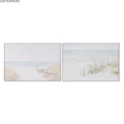 Cadre Home ESPRIT Plage méditerranéen 120 x 4 x 80 cm (2 Unités)
