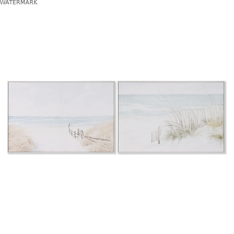 Cadre Home ESPRIT Plage méditerranéen 120 x 4 x 80 cm (2 Unités)