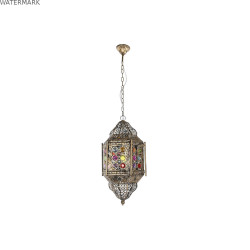Suspension Home ESPRIT Multicouleur Doré Métal 50 W 29 x 26 x 105 cm
