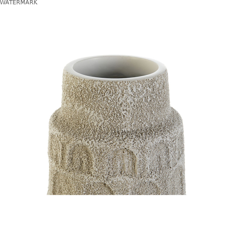 Vase Home ESPRIT Blanc Résine 15 x 15 x 41 cm