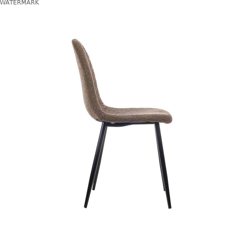 Chaise Marron Tissu Molletonné 45 x 89 x 53 cm (4 Unités)