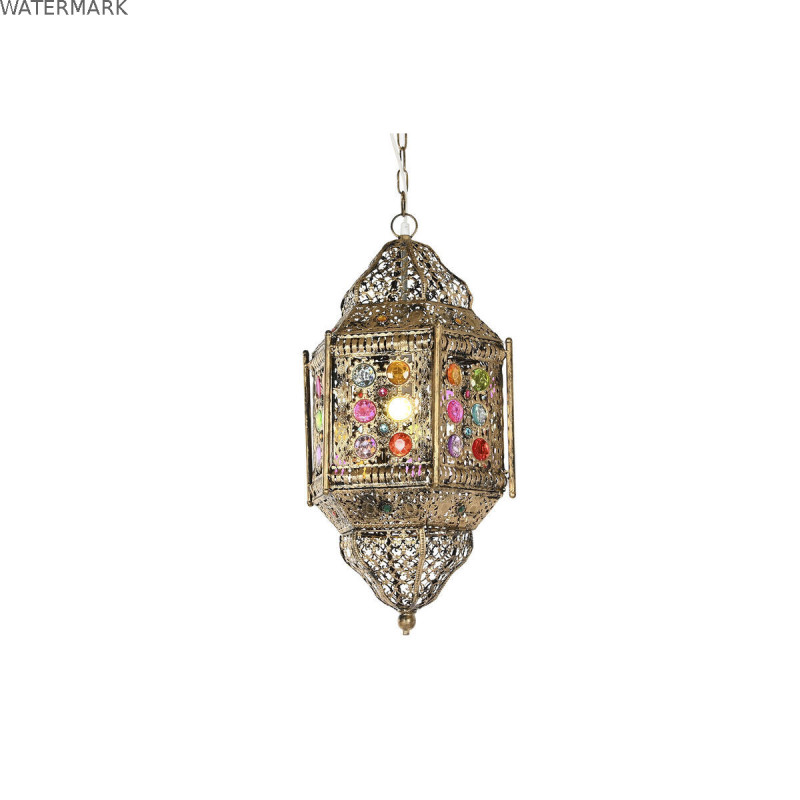 Suspension Home ESPRIT Multicouleur Doré Métal 50 W 29 x 26 x 105 cm