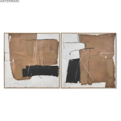 Cadre Home ESPRIT Abstrait Urbaine 100 x 4 x 100 cm (2 Unités)