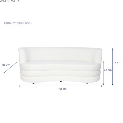 Canapé DKD Home Decor Blanc 193 x 92 x 79 cm