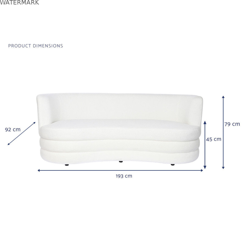 Canapé DKD Home Decor Blanc 193 x 92 x 79 cm