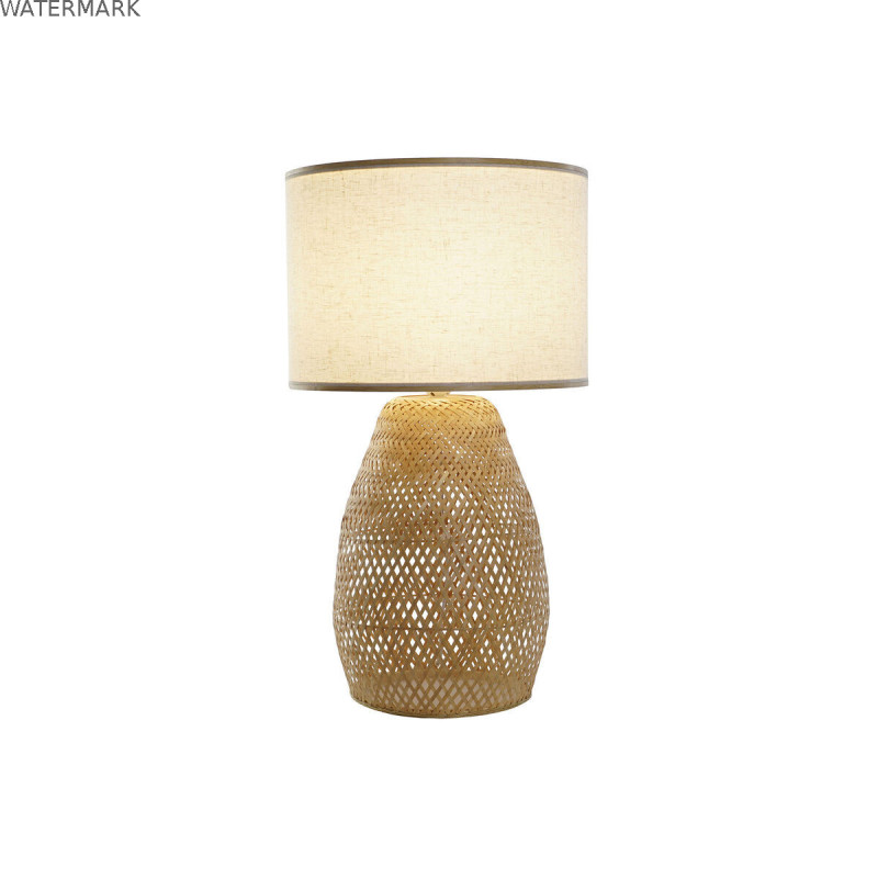 Lampe de bureau DKD Home Decor Marron Naturel Bambou 50 W 220 V 40 x 40 x 71 cm