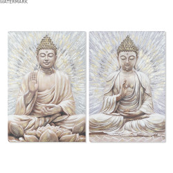 Cadre Home ESPRIT Buda Oriental 70 x 3 x 100 cm (2 Unités)