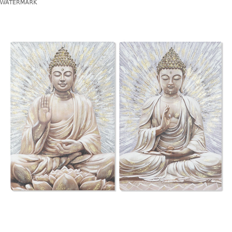 Cadre Home ESPRIT Buda Oriental 70 x 3 x 100 cm (2 Unités)