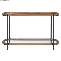 Meuble d'Entrée Home ESPRIT Noir 131 x 36 x 81 cm