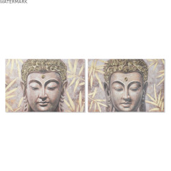 Cadre Home ESPRIT Buda Oriental 120 x 3 x 80 cm (2 Unités)