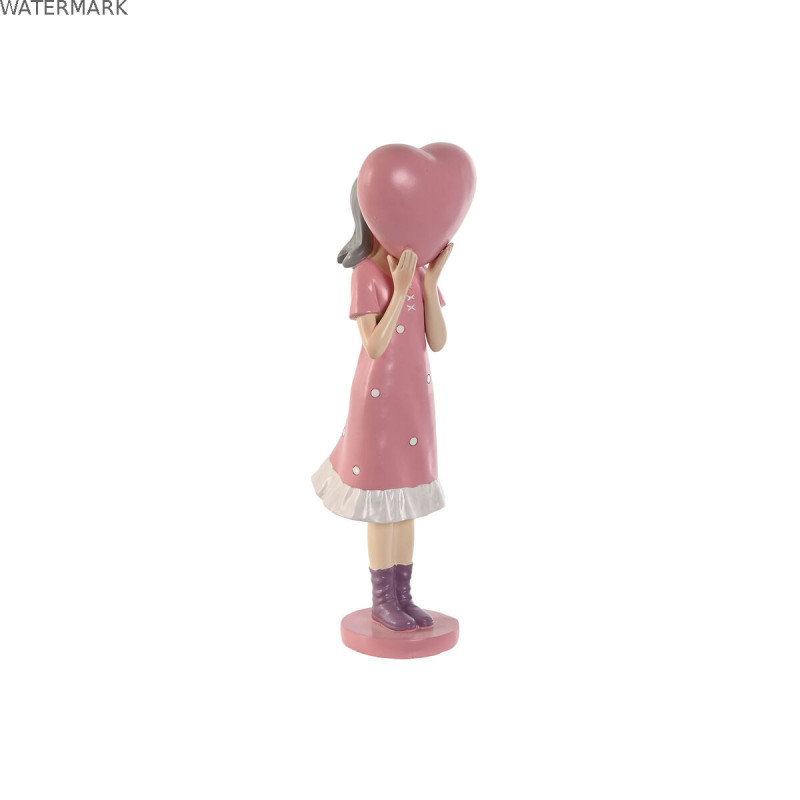 Figurine Décorative Home ESPRIT Rose Mauve chica 10 x 8,5 x 31 cm