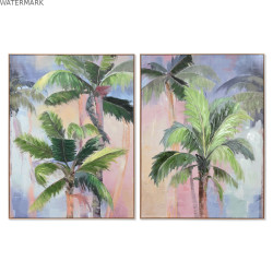 Cadre Home ESPRIT Palmiers Tropical 90 x 3,5 x 120 cm (2 Unités)