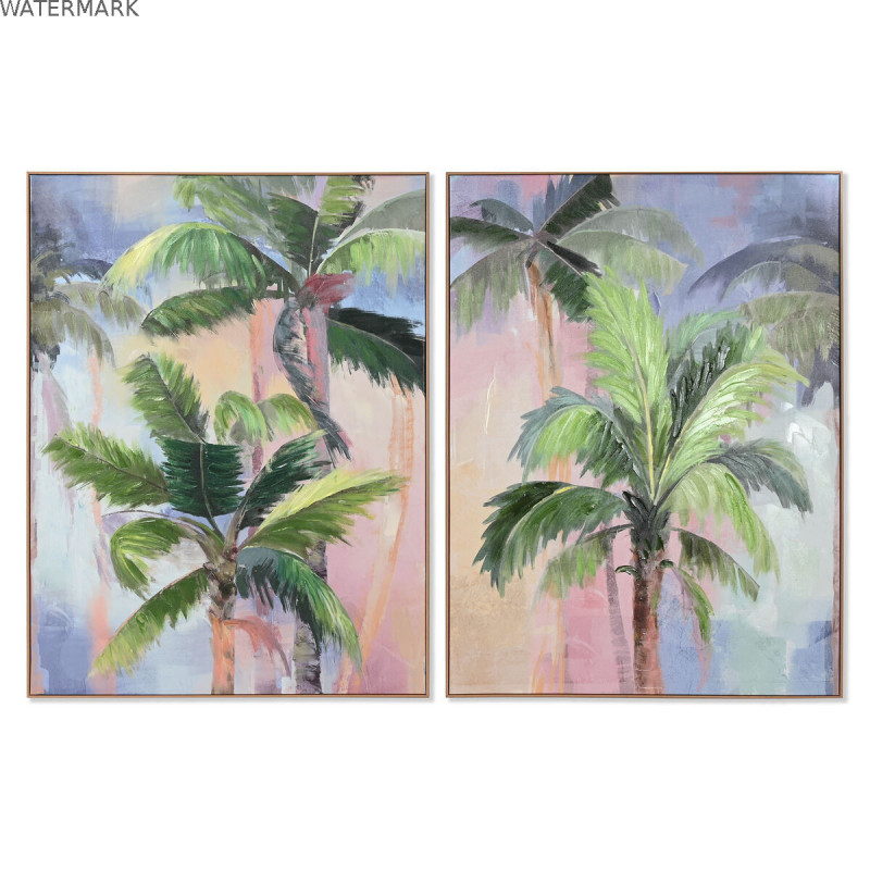 Cadre Home ESPRIT Palmiers Tropical 90 x 3,5 x 120 cm (2 Unités)
