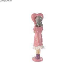 Figurine Décorative Home ESPRIT Rose Mauve chica 10 x 8,5 x 31 cm