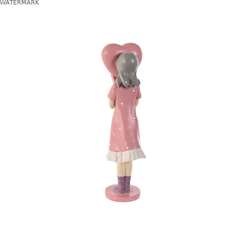 Figurine Décorative Home ESPRIT Rose Mauve chica 10 x 8,5 x 31 cm