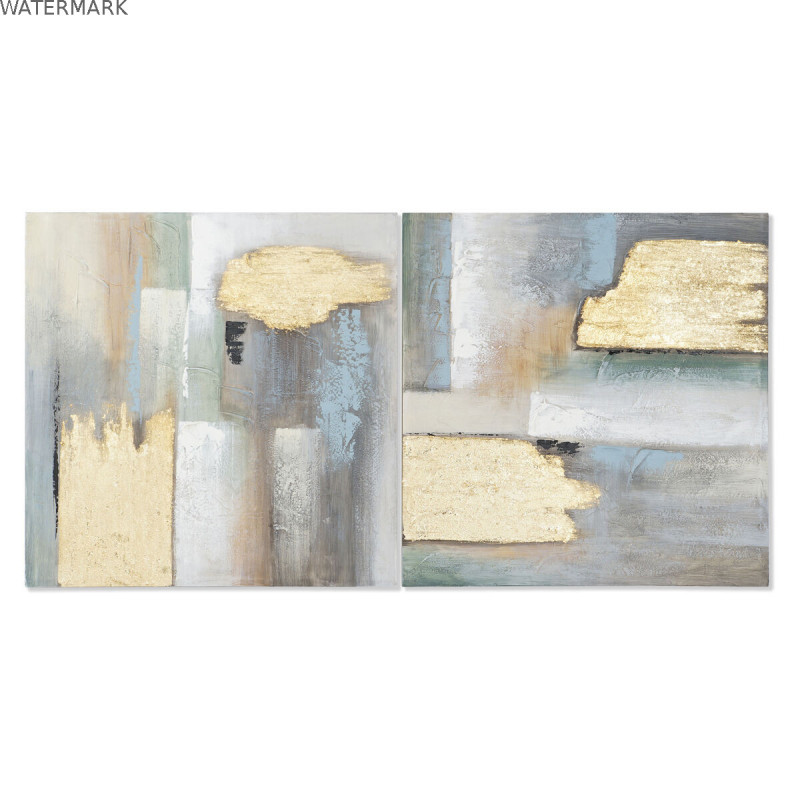 Cadre Home ESPRIT Abstrait Moderne 80 x 3 x 80 cm (2 Unités)