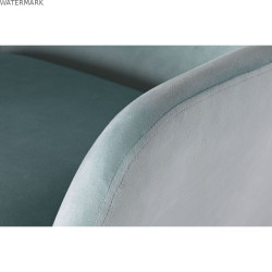 Fauteuil à Bascule Home ESPRIT Noir Bleu ciel Polyester Métal 68 x 90 x 92 cm