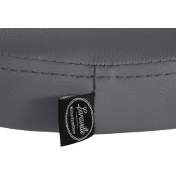 Lot de 2 tabourets de bar Ponte simili cuir noir gris