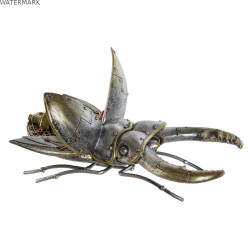 Figurine Décorative Home ESPRIT Gris Multicouleur Coléoptères 22 x 14 x 11 cm