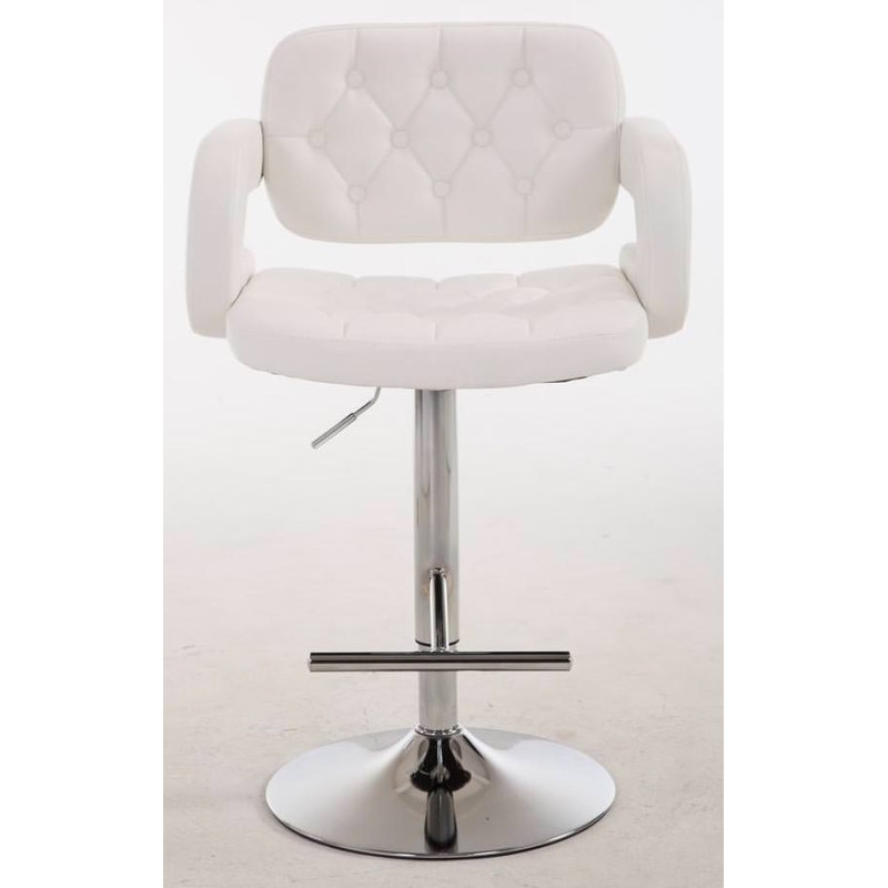 Set 2 Sgabelli Design Dublin In Similpelle bianco