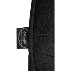 Tabouret de bar Vonore tissu noir noir