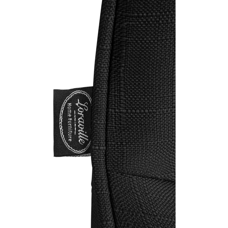 Tabouret de bar Vonore tissu noir noir