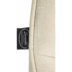 Tabouret de bar Vonore tissu blanc crème