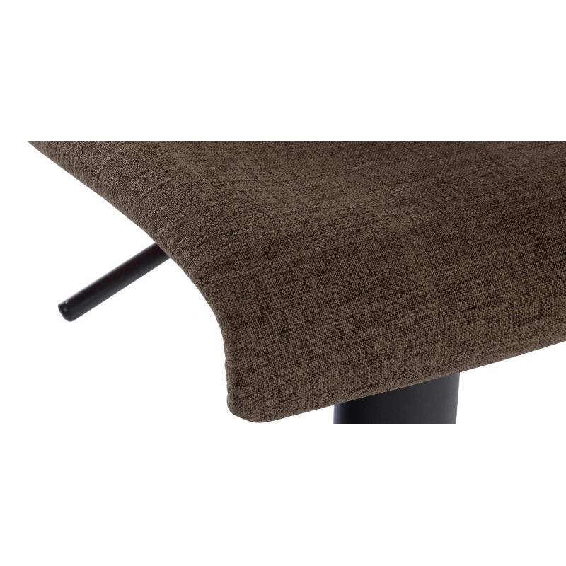 Lot de 2 tabourets de bar Branford en tissu marron