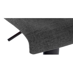 Lot de 2 tabourets de bar Branford en tissu gris foncé